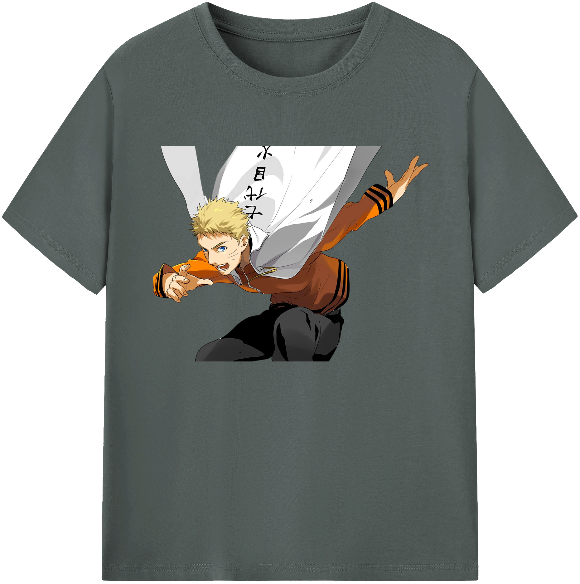 （画像用） NARUTO -ナルト- うずまき ナルト Uzumaki Naruto 綿100％ メンズ半袖Tシャツ｜肌触りやわらか＆通気性